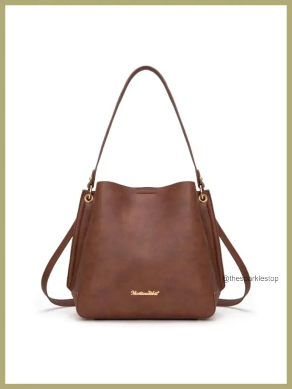 Medium Hobo Bag for Women, Faux Leather Shoulder Purse with 3 Compartments,